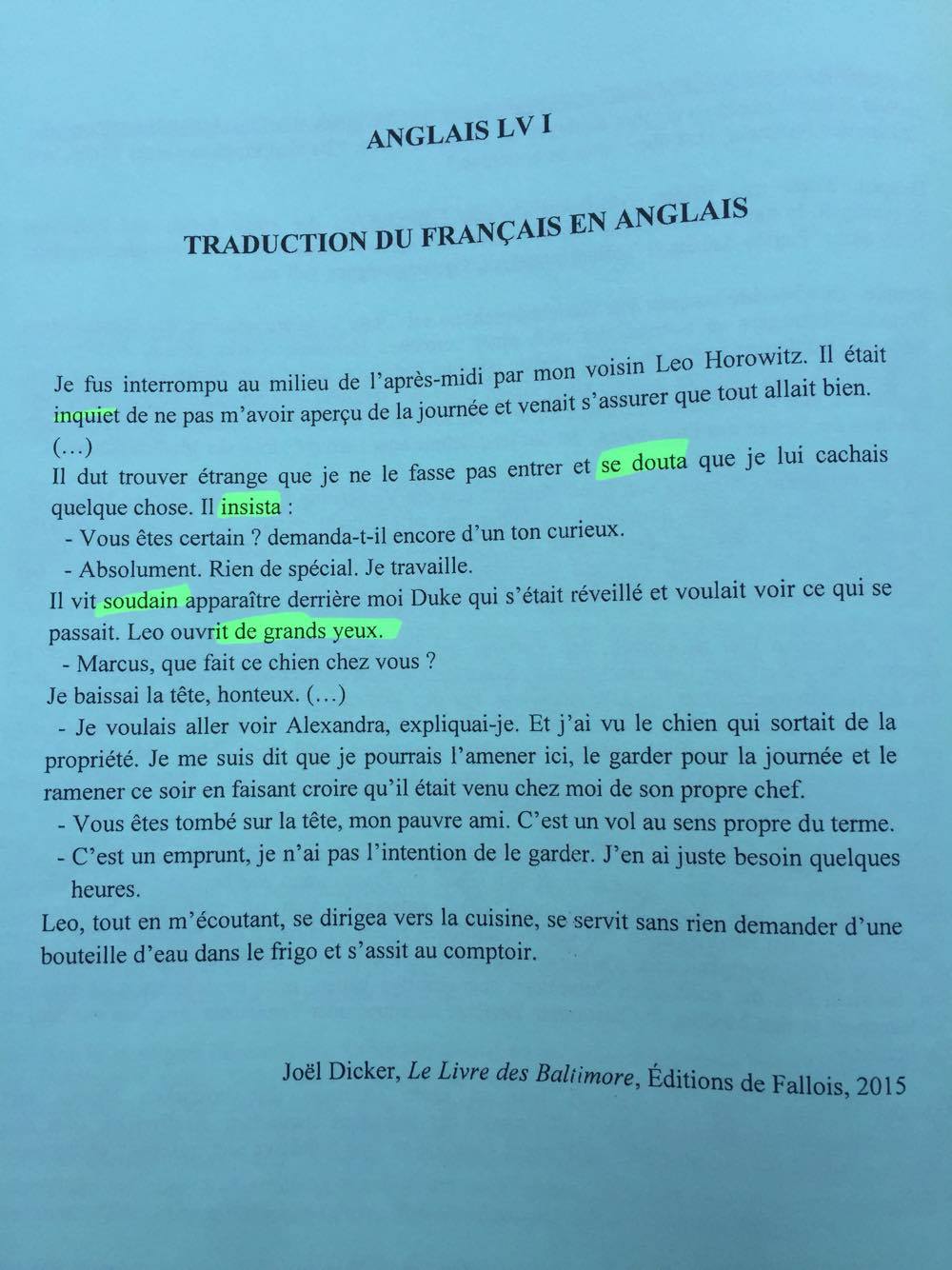 CCIR Anglais Thème
