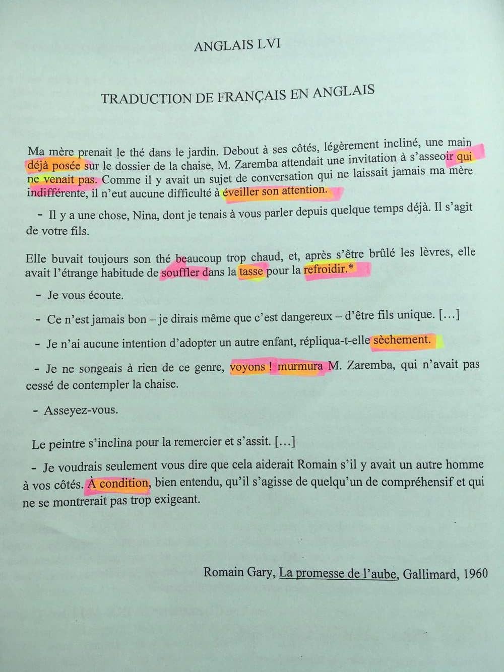 anglais lV1 2