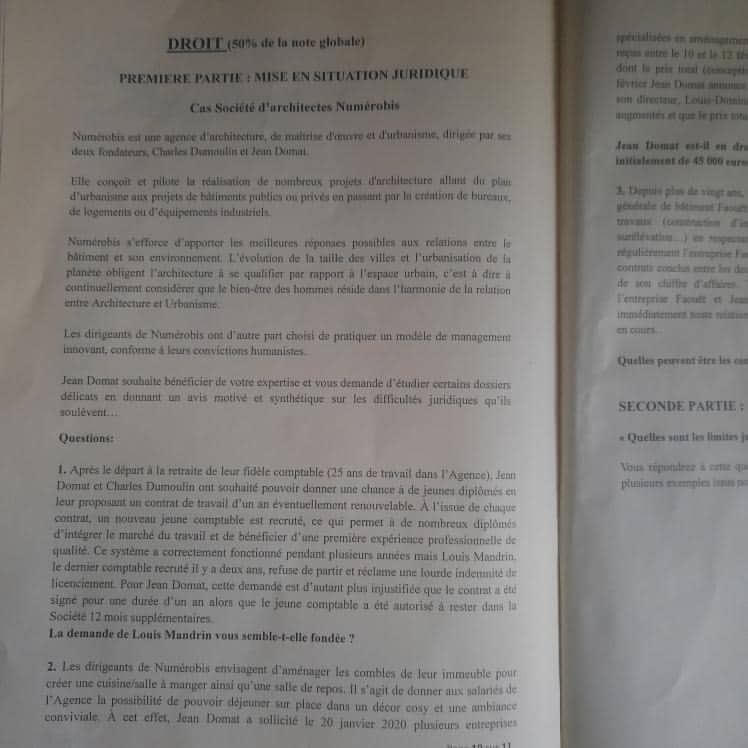 Eco droit ESSEC