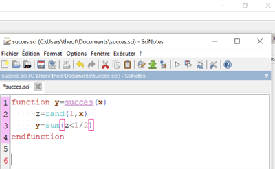 fonctions random Scilab