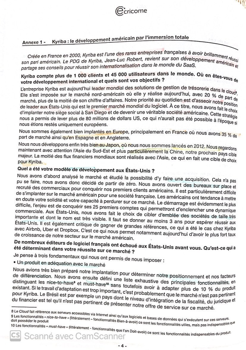 sujet Management-Gestion HEC 2021