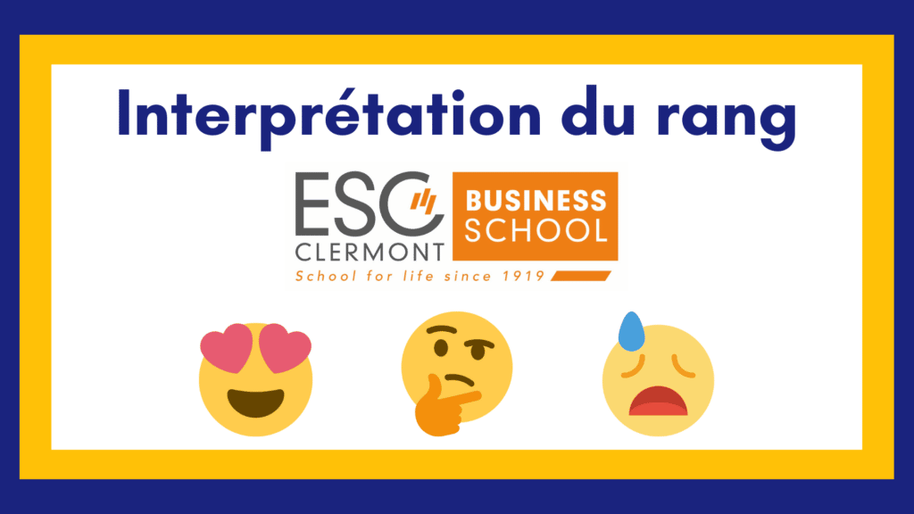 Interpréter son rang ESC Clermont