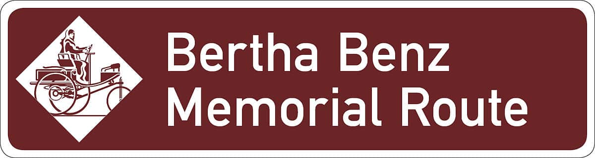 Panneau de la Bertha Benz Memorial Route
