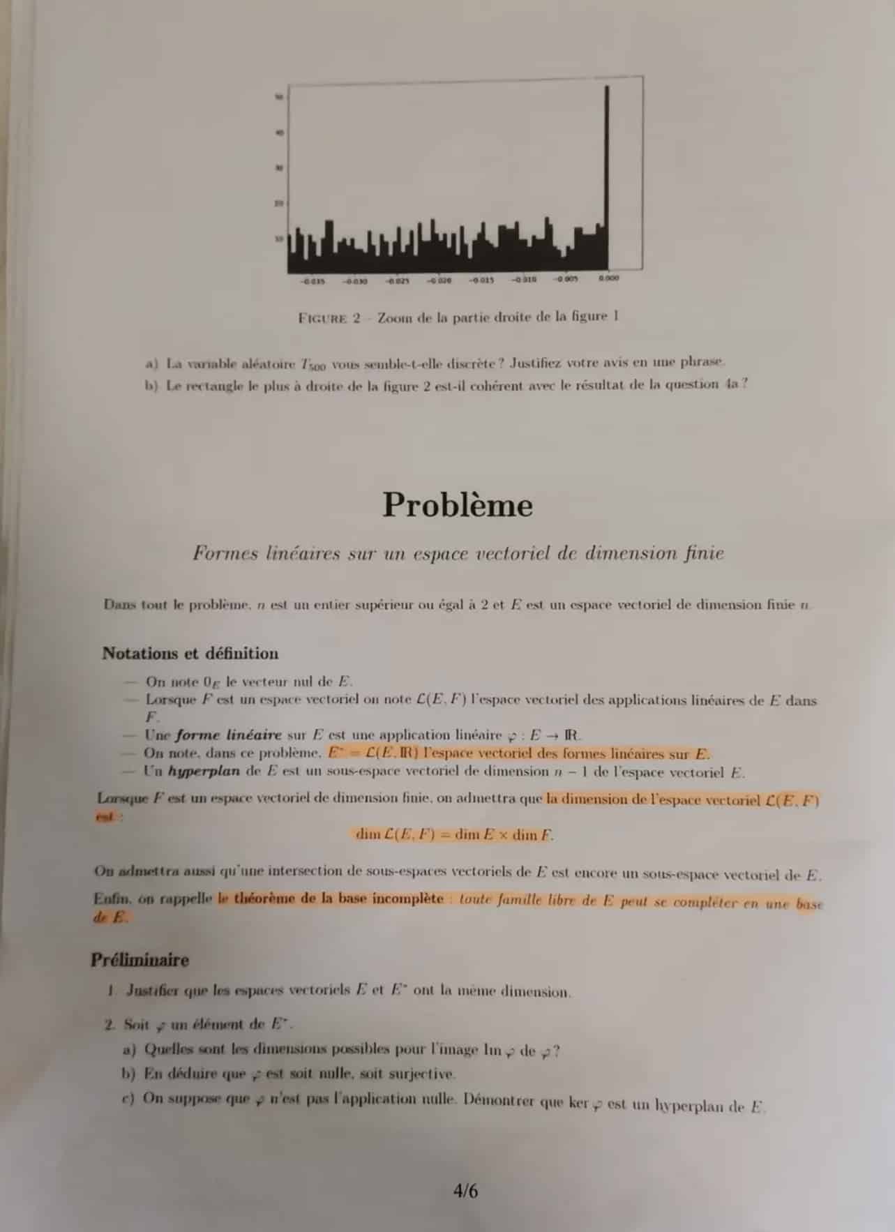 Maths approfondies emlyon 2023 - Sujet 4/6