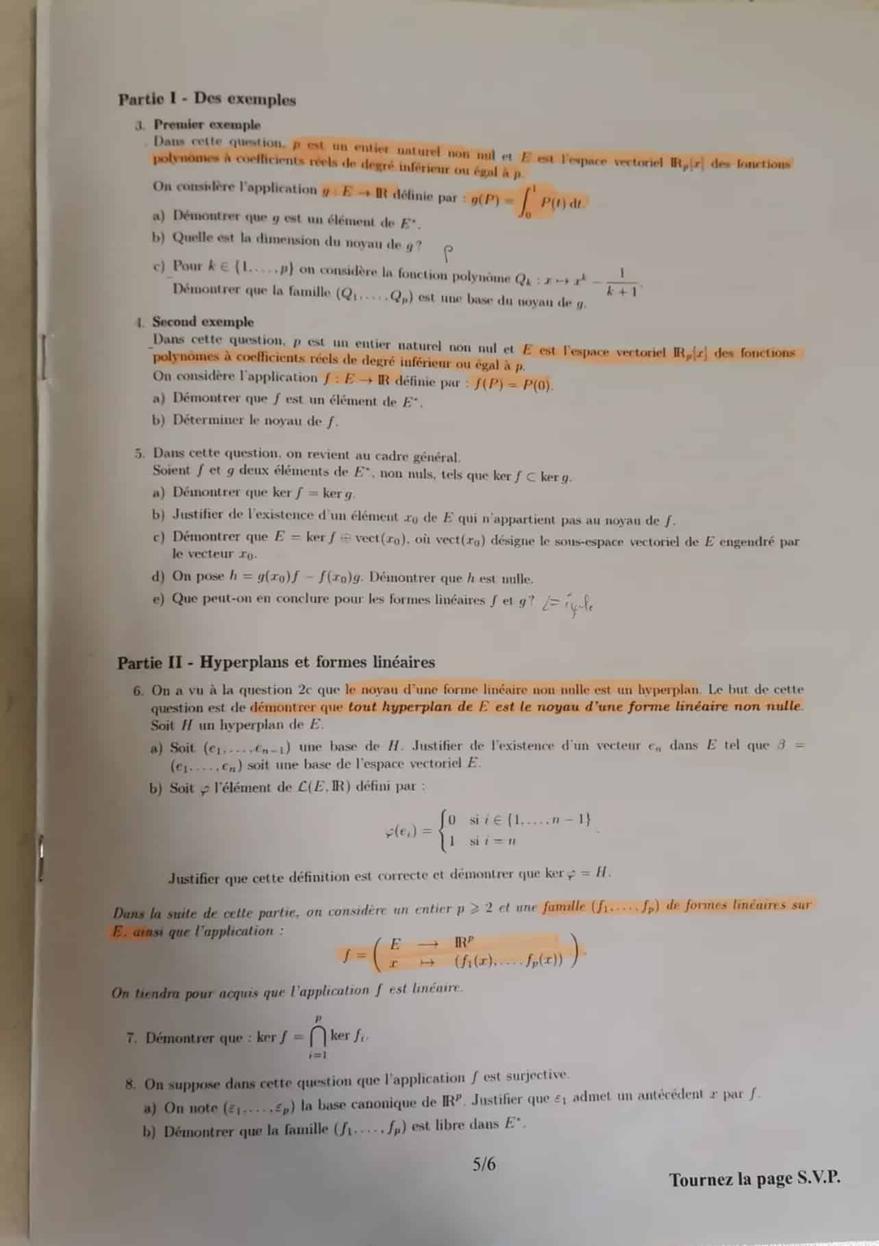 Maths approfondies emlyon 2023 - Sujet 5/6